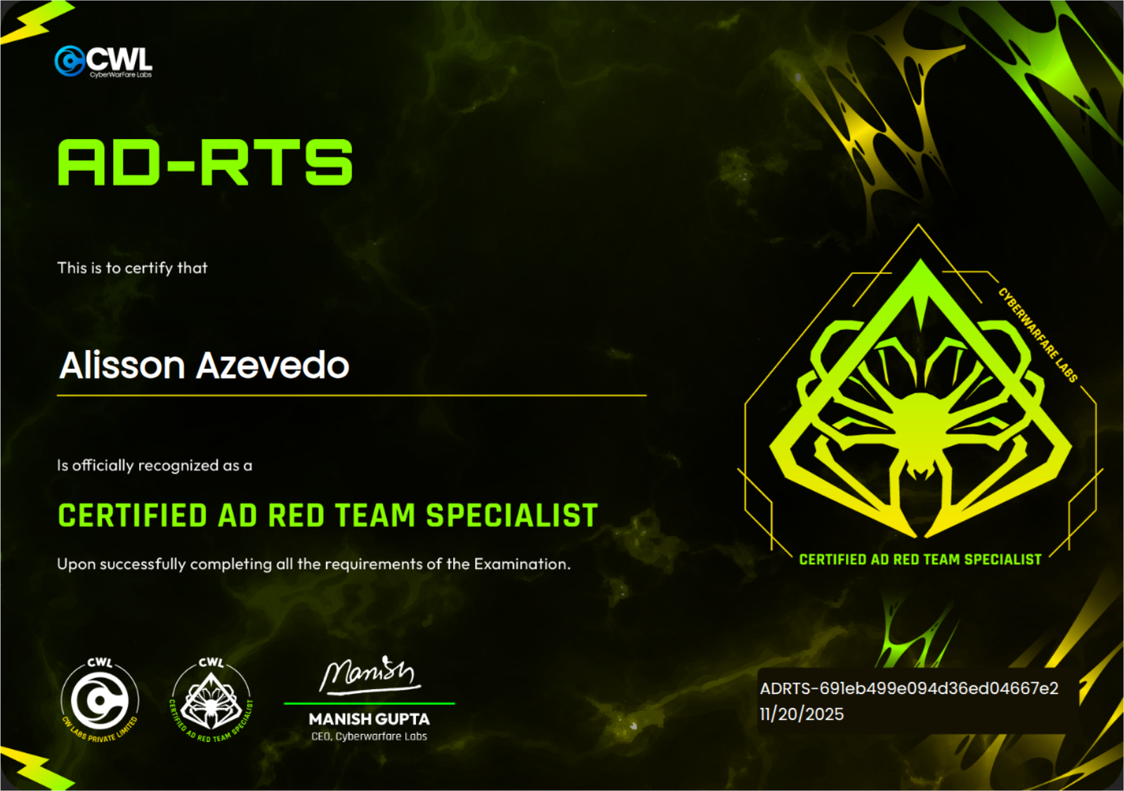 Active Directory Red Team Specialist (AD-RTS)