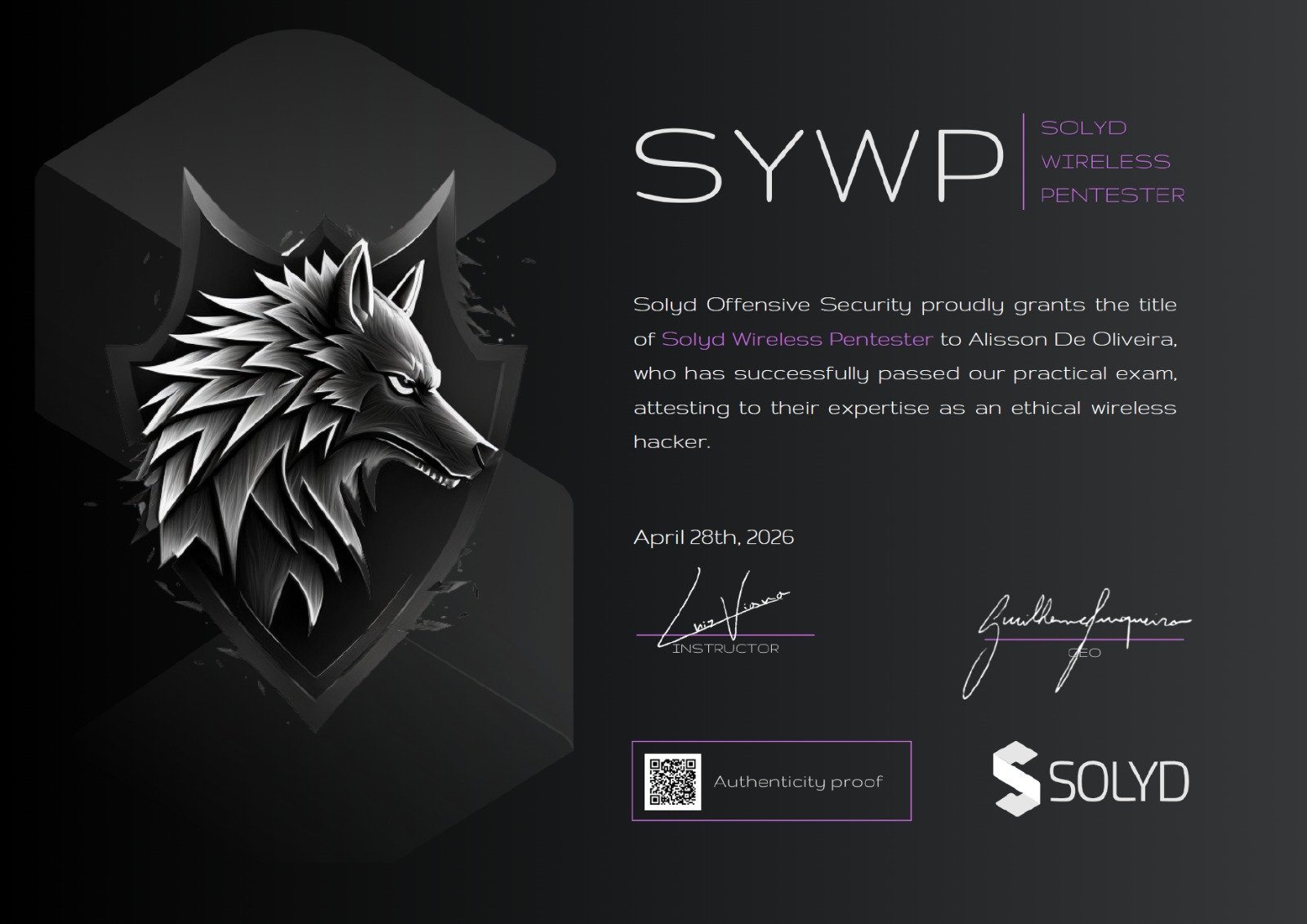 Solyd Wireless Pentester (SYWP)
