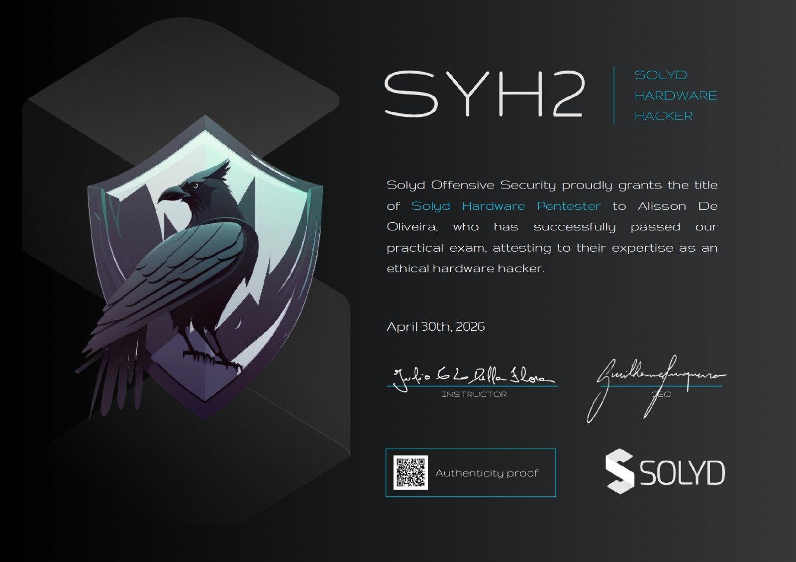 Solyd Hardware Pentester (SYH2)